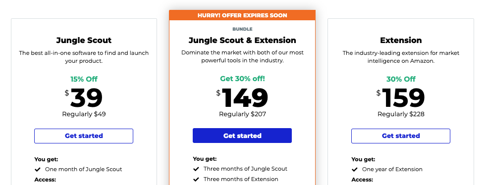 Jungle Scout offer price